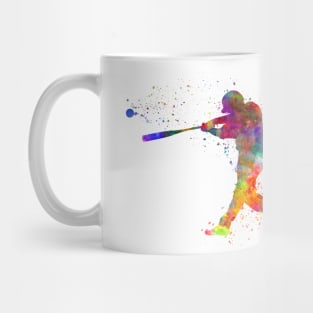 Baseball player in watercolor Mug